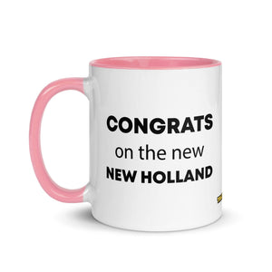 The Tractor Mugs Store Congrats On The New New Holland | Mug with Color Inside Quality Farmers Merch