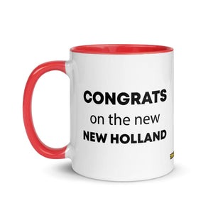 The Tractor Mugs Store Congrats On The New New Holland | Mug with Color Inside Quality Farmers Merch
