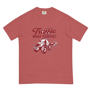 The Tractor Mugs Store Crimson / S Massey Ferguson 6480 TRAFFIC WHAT TRAFFIC? Two Tone | Unisex Premium T-shirt Quality Farmers Merch