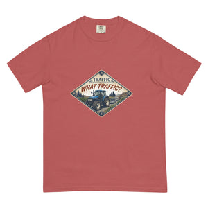 The Tractor Mugs Store Crimson / S New Holland TM 135 TRAFFIC WHAT TRAFFIC? Heritage | Unisex Premium T-shirt Quality Farmers Merch