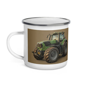 The Tractor Mugs Store Deutz-Fahr 9340 Oil Painting | Enamel Mug Quality Farmers Merch