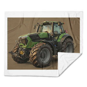 The Tractor Mugs Store Deutz-Fahr 9340 Oil Painting | Throw Blanket Quality Farmers Merch