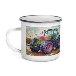 The Tractor Mugs Store Deutz-Fahr 9340 Splash Art | Enamel Mug Quality Farmers Merch