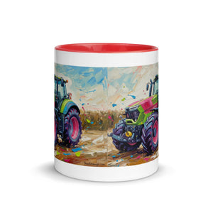 The Tractor Mugs Store Deutz-Fahr 9340 Splash Art | Mug with Color Inside Quality Farmers Merch