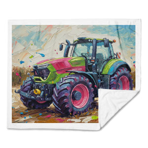 The Tractor Mugs Store Deutz-Fahr 9340 Splash Art | Throw Blanket Quality Farmers Merch