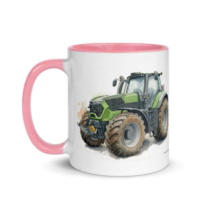 The Tractor Mugs Store Deutz-Fahr 9340 Watercolor | Mug with Color Inside Quality Farmers Merch
