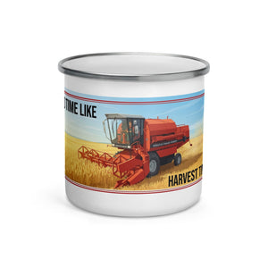 The Tractor Mugs Store DEUTZ-FAHR M1320 NO TIME LIKE HARVEST TIME! | Enamel Mug Quality Farmers Merch