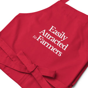 The Tractor Mugs Store 'Easilt Attracted to Farmers' | Organic Cotton Apron Quality Farmers Merch