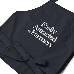 The Tractor Mugs Store 'Easilt Attracted to Farmers' | Organic Cotton Apron Quality Farmers Merch