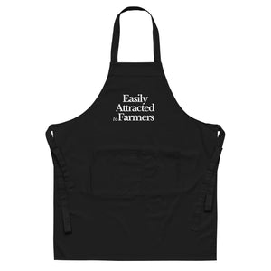 The Tractor Mugs Store 'Easilt Attracted to Farmers' | Organic Cotton Apron Quality Farmers Merch