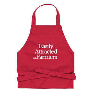 The Tractor Mugs Store 'Easilt Attracted to Farmers' | Organic Cotton Apron Quality Farmers Merch