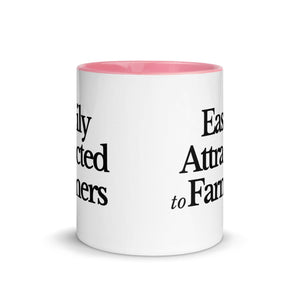 The Tractor Mugs Store EASILY ATTRACTED TO FARMERS | Mug with Color Inside Quality Farmers Merch