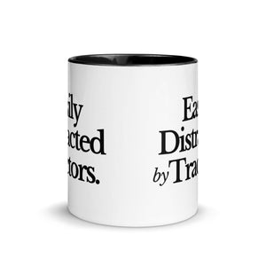 The Tractor Mugs Store EASILY DISTRACTED BY TRACTORS | Mug with Color Inside Quality Farmers Merch
