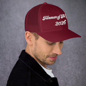 The Tractor Mugs Store Farmer of The Year 2026 | Retro 70's Trucker Cap Quality Farmers Merch