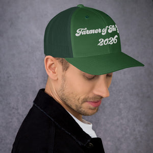 The Tractor Mugs Store Farmer of The Year 2026 | Retro 70's Trucker Cap Quality Farmers Merch