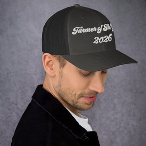 The Tractor Mugs Store Farmer of The Year 2026 | Retro 70's Trucker Cap Quality Farmers Merch