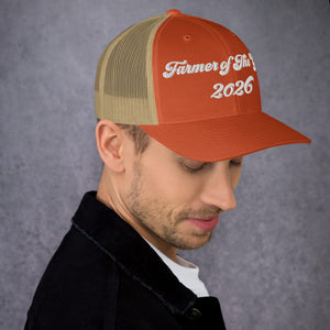 The Tractor Mugs Store Farmer of The Year 2026 | Retro 70's Trucker Cap Quality Farmers Merch
