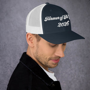 The Tractor Mugs Store Farmer of The Year 2026 | Retro 70's Trucker Cap Quality Farmers Merch