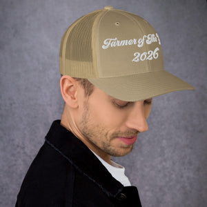 The Tractor Mugs Store Farmer of The Year 2026 | Retro 70's Trucker Cap Quality Farmers Merch