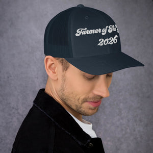 The Tractor Mugs Store Farmer of The Year 2026 | Retro 70's Trucker Cap Quality Farmers Merch