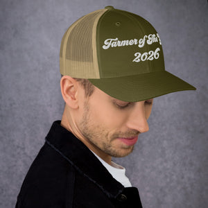 The Tractor Mugs Store Farmer of The Year 2026 | Retro 70's Trucker Cap Quality Farmers Merch