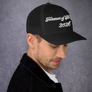 The Tractor Mugs Store Farmer of The Year 2026 | Retro 70's Trucker Cap Quality Farmers Merch
