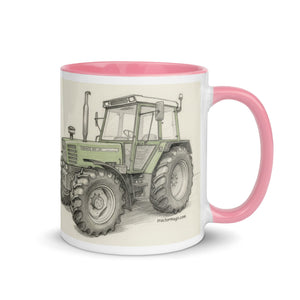 The Tractor Mugs Store Fendt 308 LSA 4WD Pencil Sketch | Mug with Color Inside Quality Farmers Merch