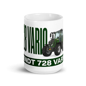 The Tractor Mugs Store Fendt 728 Vario | White Glossy Mug Quality Farmers Merch
