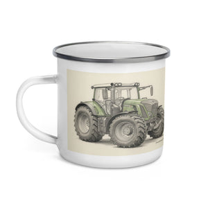 The Tractor Mugs Store Fendt 930 Vario S4 Pencil Sketch | Enamel Mug Quality Farmers Merch