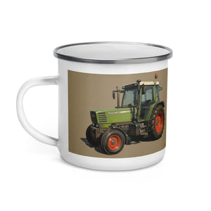 The Tractor Mugs Store Fendt Farmer 308 C Oil Painting | Enamel Mug Quality Farmers Merch