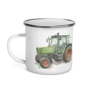 The Tractor Mugs Store Fendt Farmer 308 C Watercolor | Enamel Mug Quality Farmers Merch