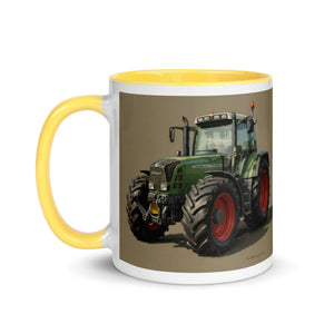 The Tractor Mugs Store Fendt Favorit 818 Oil Painting | Mug with Color Inside Quality Farmers Merch