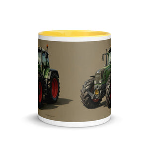 The Tractor Mugs Store Fendt Favorit 818 Oil Painting | Mug with Color Inside Quality Farmers Merch