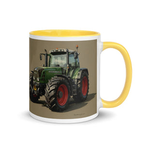 The Tractor Mugs Store Fendt Favorit 818 Oil Painting | Mug with Color Inside Quality Farmers Merch