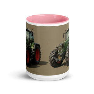 The Tractor Mugs Store Fendt Favorit 818 Oil Painting | Mug with Color Inside Quality Farmers Merch