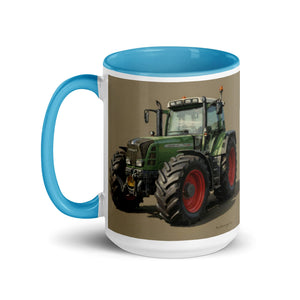 The Tractor Mugs Store Fendt Favorit 818 Oil Painting | Mug with Color Inside Quality Farmers Merch