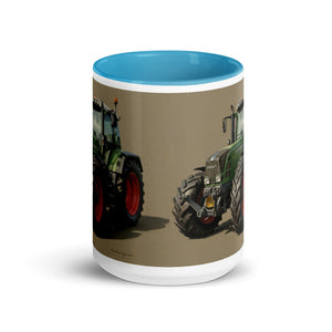 The Tractor Mugs Store Fendt Favorit 818 Oil Painting | Mug with Color Inside Quality Farmers Merch