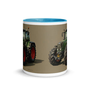 The Tractor Mugs Store Fendt Favorit 818 Oil Painting | Mug with Color Inside Quality Farmers Merch