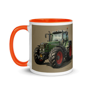 The Tractor Mugs Store Fendt Favorit 818 Oil Painting | Mug with Color Inside Quality Farmers Merch