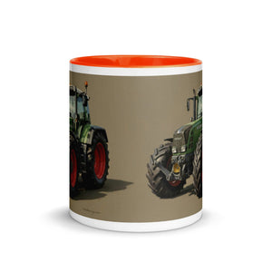 The Tractor Mugs Store Fendt Favorit 818 Oil Painting | Mug with Color Inside Quality Farmers Merch