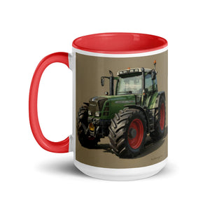 The Tractor Mugs Store Fendt Favorit 818 Oil Painting | Mug with Color Inside Quality Farmers Merch