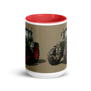 The Tractor Mugs Store Fendt Favorit 818 Oil Painting | Mug with Color Inside Quality Farmers Merch
