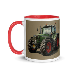 The Tractor Mugs Store Fendt Favorit 818 Oil Painting | Mug with Color Inside Quality Farmers Merch