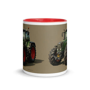 The Tractor Mugs Store Fendt Favorit 818 Oil Painting | Mug with Color Inside Quality Farmers Merch