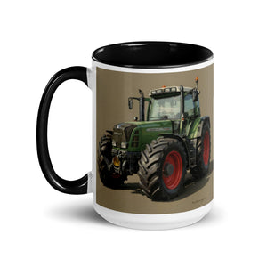 The Tractor Mugs Store Fendt Favorit 818 Oil Painting | Mug with Color Inside Quality Farmers Merch