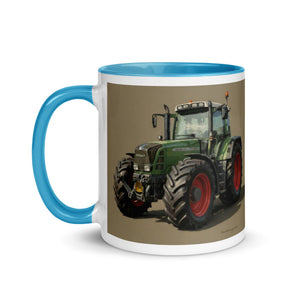 The Tractor Mugs Store Fendt Favorit 818 Oil Painting | Mug with Color Inside Quality Farmers Merch