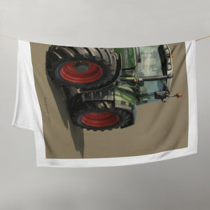 The Tractor Mugs Store Fendt Favorit 818 Oil Painting | Throw Blanket Quality Farmers Merch