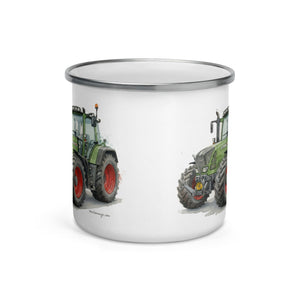 The Tractor Mugs Store Fendt Favorit 818 Watercolor | Enamel Mug Quality Farmers Merch
