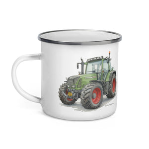 The Tractor Mugs Store Fendt Favorit 818 Watercolor | Enamel Mug Quality Farmers Merch