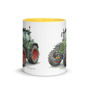 The Tractor Mugs Store Fendt Favorit 818 Watercolor | Mug with Color Inside Quality Farmers Merch